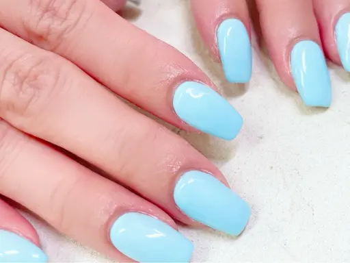 【10/27来店限定】✨初回ジェルオフ込み✨ワンカラー🩵4500円✨(再来オフ550円）