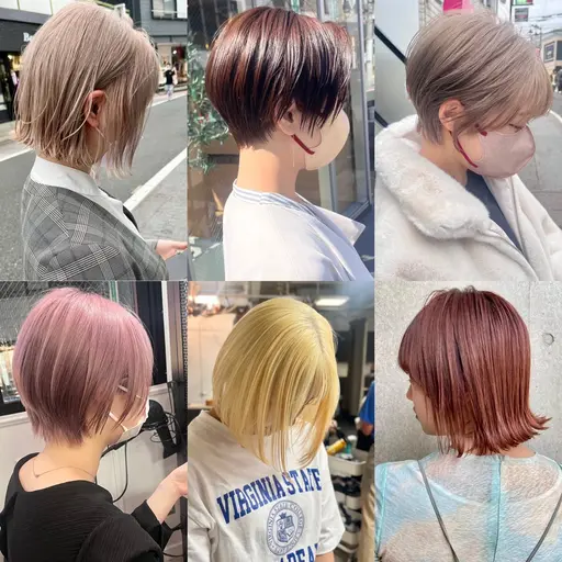【⭐️好きな色に⭐️】ショート・ボブカット＋ダブルカラー＋Aujua3Stepトリートメント