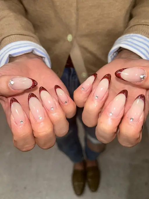 "お盆限定"【パラジェル】【8月限定】❕💅フレンチネイル💜オフ込み✨