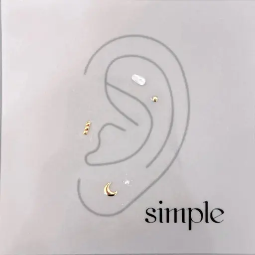 💎耳つぼジュエリー両耳10粒💎 【Simple】