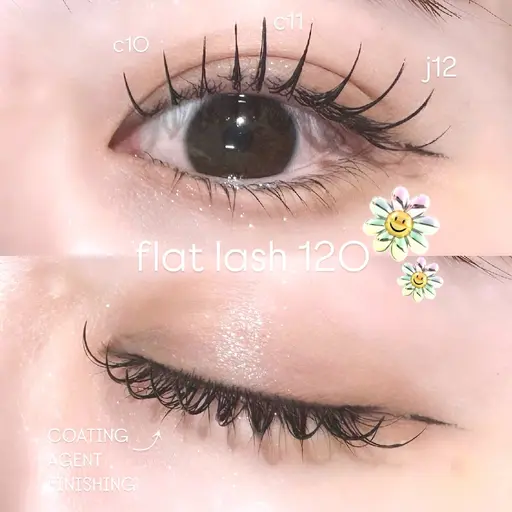 🍬✨フラットラッシュエクステ✨100本🫧コーティング&アイシャンプー付き🫧(オフ代別‼️)