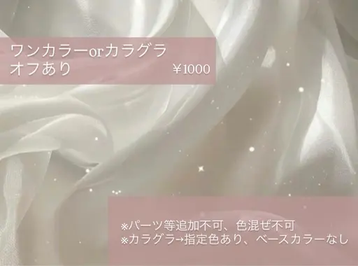 ワンカラーorカラグラ(付け替えオフ)