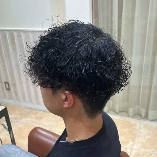 🌀メンズカット＋波巻きパーマ