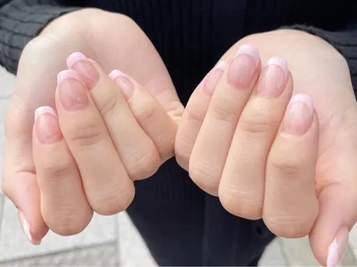 【オフあり🈶】ハンド✋🏻フレンチネイル（ベースクリア）💅🏻✨️/北浦和/パラジェル変更可◎