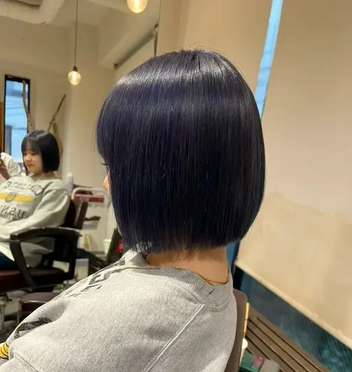 カットラインを残した🌟ぷつっと重ためボブカット