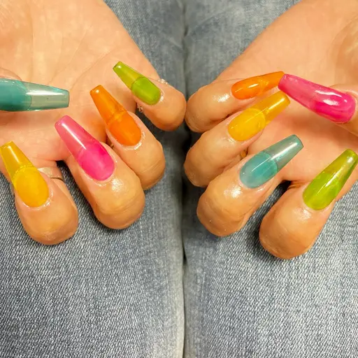 長さだしキャンペーン💅10本長さだしロングネイル🩷ワンカラー［ラメ使用可能］