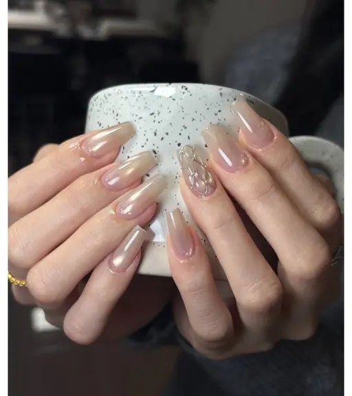 【デザイン】菠萝包風/立体ダイヤ格子ネイル