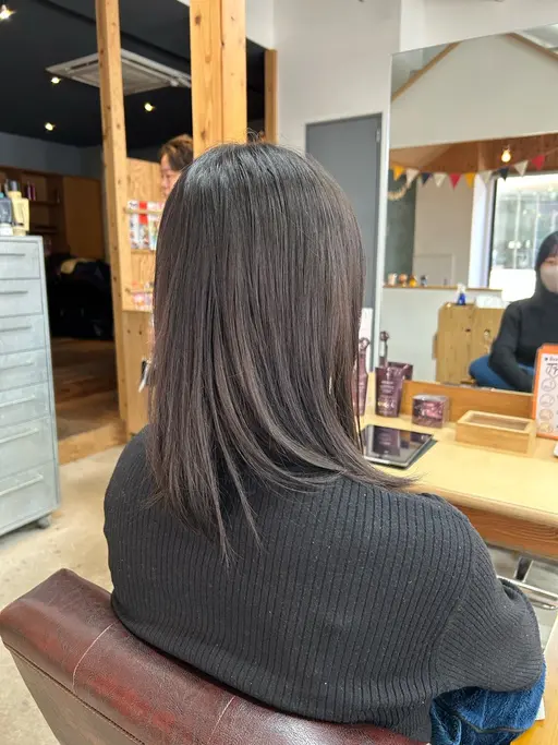 前髪/顔まわりカット✂️+艶感✨たっぷりケアカラー♪