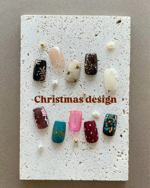 《平日限定💫》【オフあり】選べるクリスマスデザイン🎄カラー変更🆗ご選択のデザインを4本まで◎