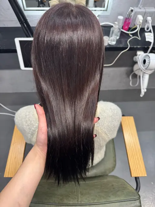 【後輩のモデルを探してます】 ブリーチありのワンカラー🩵 + Aujua トリートメント