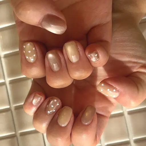 【オフ無し限定】ワンカラーorラメorフラッシュorオーロラorマグネットネイルから選べる♪(追加アート550円​〜​)