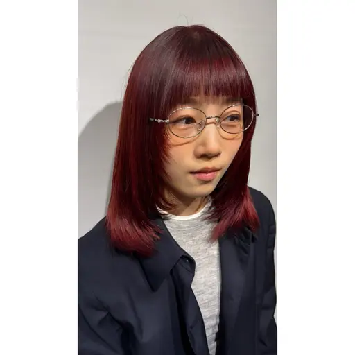 🍒前髪カット➕カラー➕Aujua2stepトリートメント¥8000🍒#髪質改善#艶髪#韓国風#外国人風