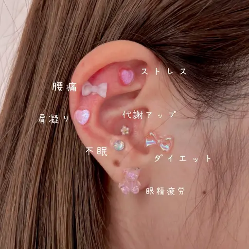 耳ツボジュエリー　両耳合わせて12粒