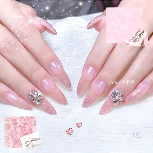 【チップ長さだし】ワンカラーorラメグラ&パーツ2個プレゼント🎁🎄⟡.·