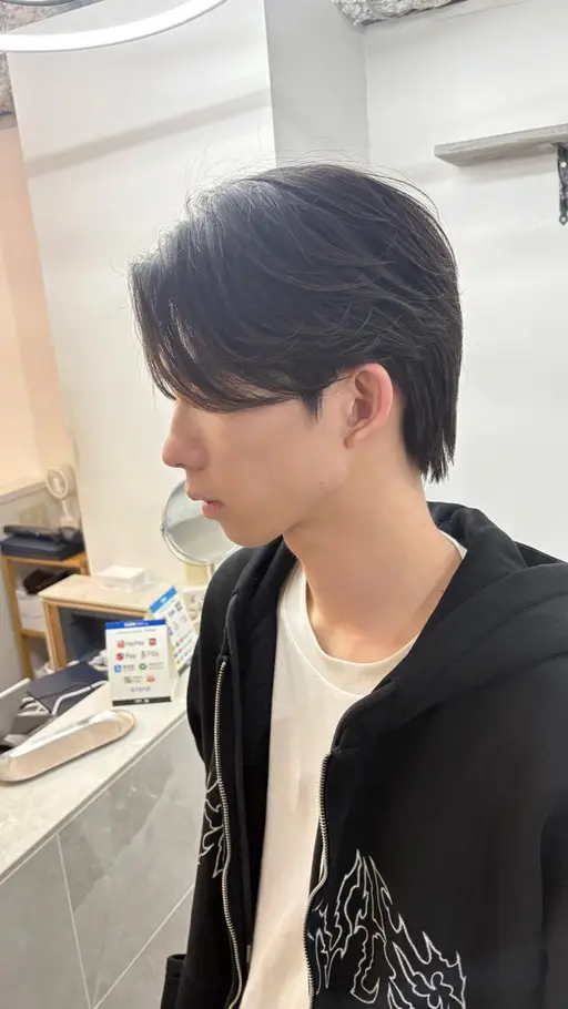 💎メンズカットパーマ💎25歳以下限定カット＋ニュアンスパーマモデル【センターパート】