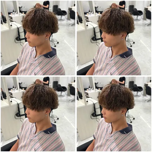 人気No.1新規メンズ限定✨シャドウパーマ（前処理剤付き）+1stepトリートメント