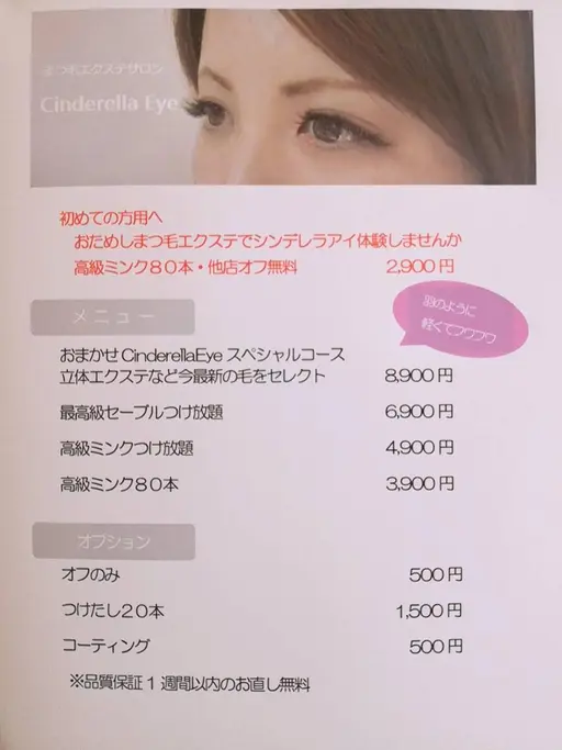 付け足し　【ミンク】　20本　¥1500