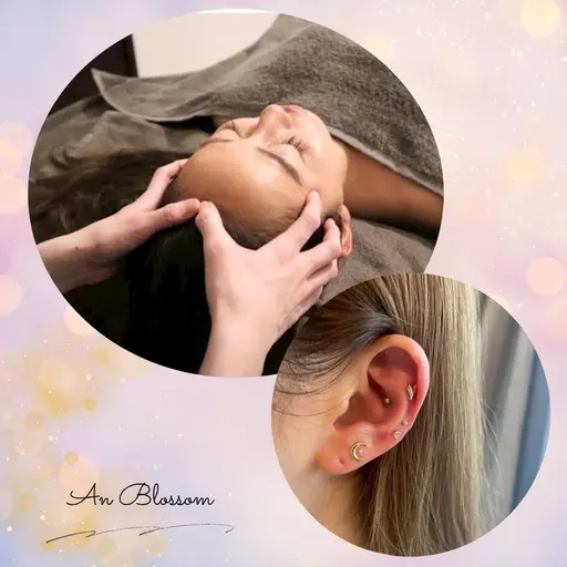【癒し×オシャレで気分🆙🌿‬✨️】耳ツボジュエリー💎(両耳6粒)＋ドライヘッドスパ︎︎60min