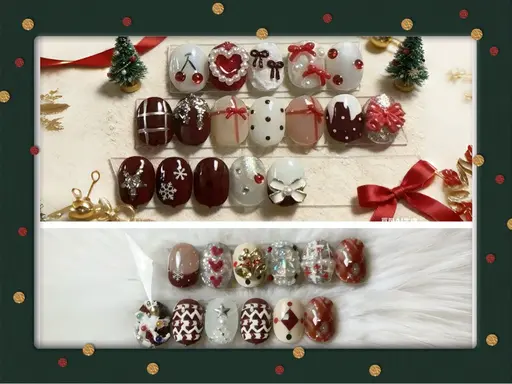★クリスマス限定★☆自爪☆クリスマスネイル6本