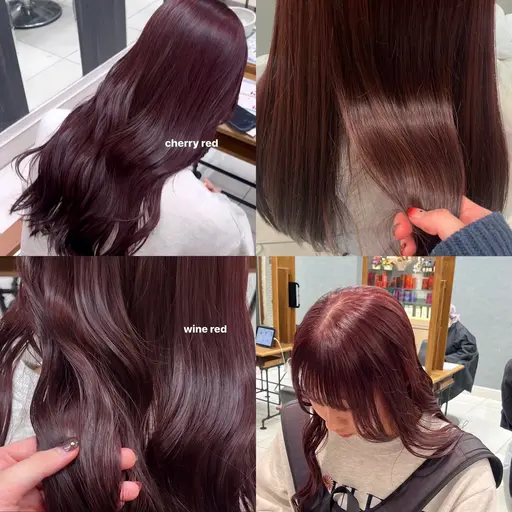 ［ 秋カラー🍇🌰 ] ブリーチなしダブルカラー🍷+ 1stepトリートメント✨