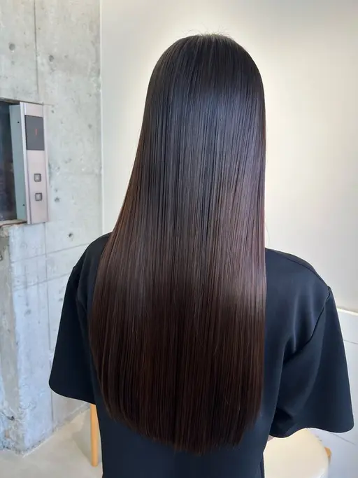 カット＋酸性ストレート＋髪質改善トリートメント🍎