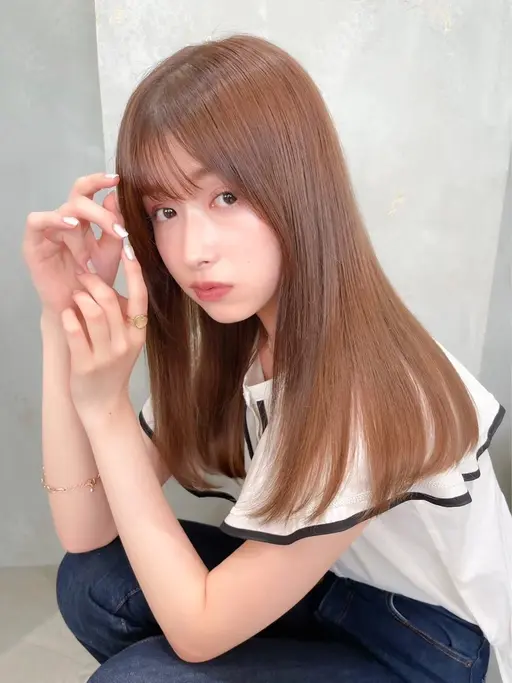 透明感カラー+超音波アイロンクイックトリートメント