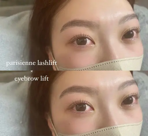【パリジェンヌorマツパ】＋【アイブロウリフトorアイブロウワックス】