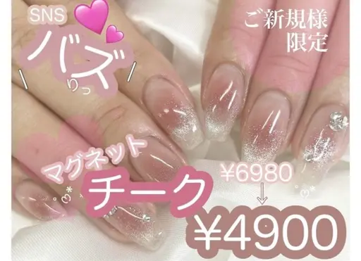 ★新規お試し★SNS大バズり中★マグネットチークネイル★新規限定￥6980→￥4900