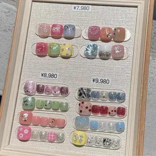初回オフ無料💖【オフあり】フット定額1本アートコース⭐️店内サンプルよりお選び頂けます！カラー変更可能🙆‍♀️