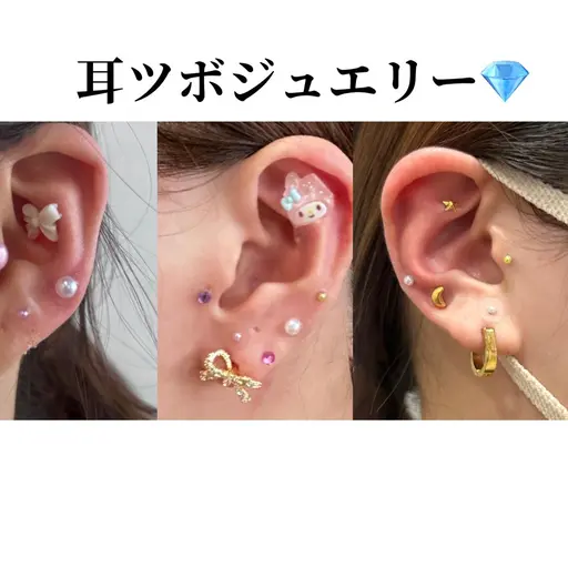今話題の話題の耳ツボジュエリー(両耳6つ）