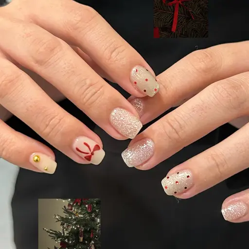 12/17限定🎀✨【大人かわいい✨おまかせ5本アート🍯✨】hand(オフ+1100円・自爪育成ケア付)