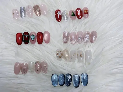 ハンド ジェルオフ無料 🎄クリスマス定額デザイン9種 ¥6480