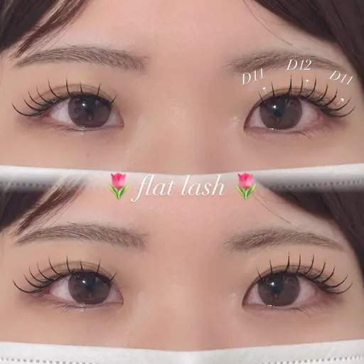 【8月限定】フラットラッシュ100本まで🌻トリートメント・束感コーティング仕上げ🌻銀座໒꒱