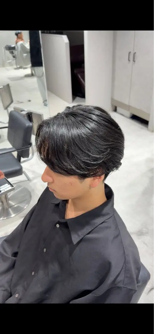 【 #曲がる縮毛矯正 】メンズカット+曲がる縮毛矯正(土日祝￥+1000)