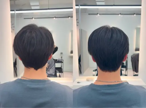 メンズ【ダウンパーマさせていただける方限定】(襟足の浮き癖が気になる方)+全体カット