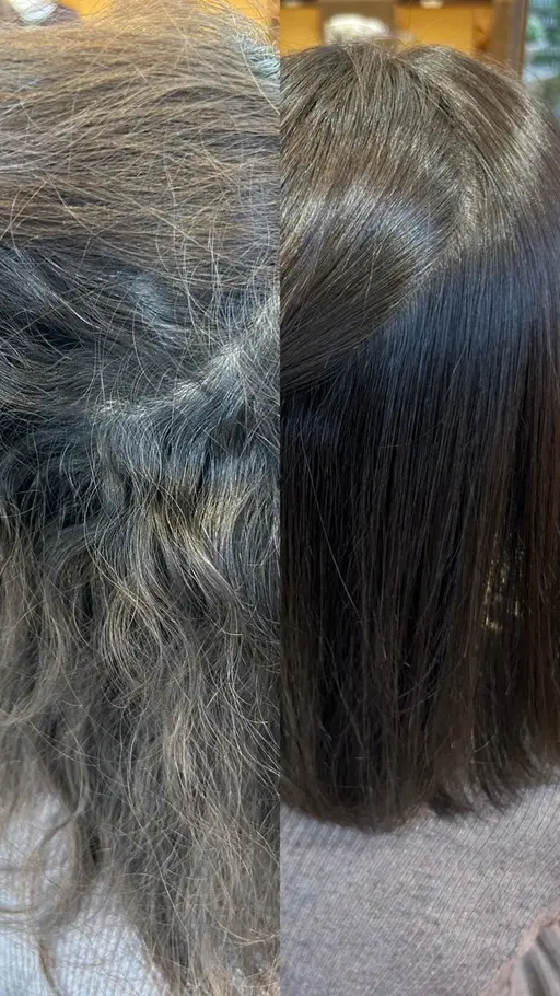 【ダメージ毛でもできる縮毛矯正✨】ツヤ髪エステ‼️
