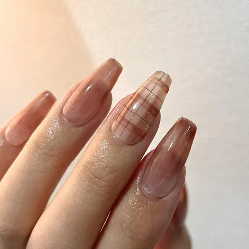本日限定♡チェック柄ネイル