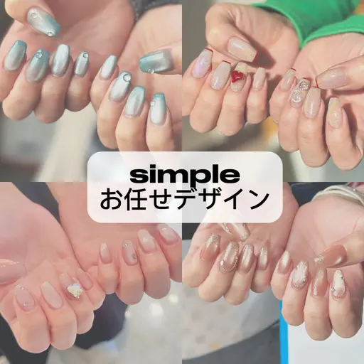 ▪️オフあり▪️モニター価格❣️【ジェルオフ無料】10本長さ出し➕シンプルお任せデザイン🌿