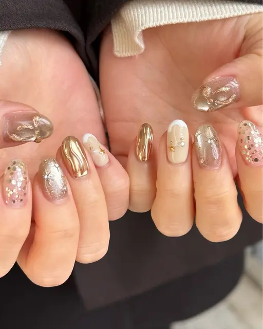 11月特別価格🌈【✨人気NO.1 ニュアンス10本アート✨】オフ代無料✨デザイン迷われてる方おすすめ🌱