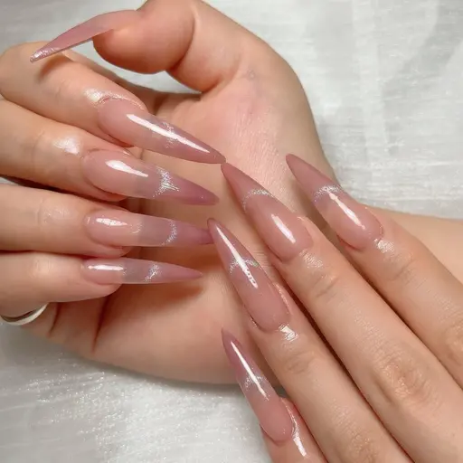 <ジェルオフ無料>🍬💅🏻チップ長さだしマグレットフレンチ・パーツ2個つき