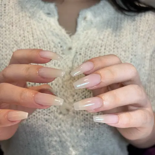 【HAND】オフなし⭐️チップ長さ出し10本＋ワンカラーorラメグラデーション