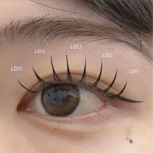 💜長さ強調💙【LDカールデザイン 120本】🍑🩷 アイパック➕束感コーティング仕上げ🍒8​〜​14mm🫧