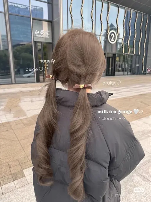 🤍ブリーチありダブルカラー🤍+コテ巻き仕上げ+外部補習treatment🎀