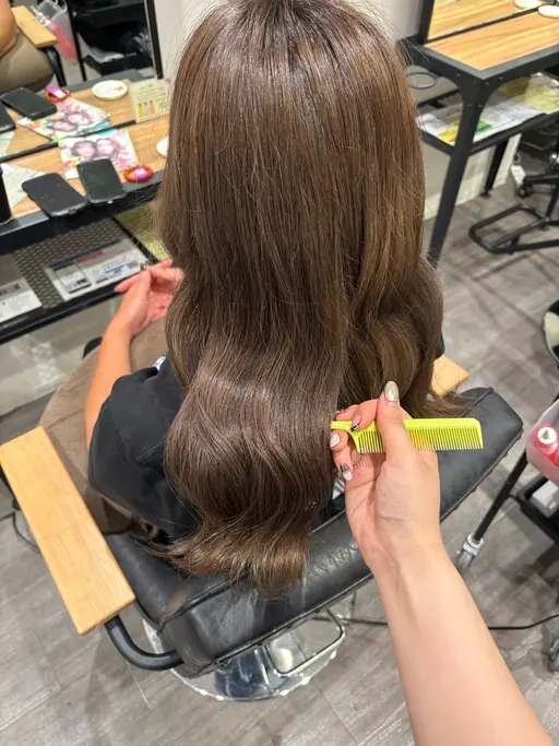 ブリーチなしWカラー🩶＋卵殻トリートメント🫧