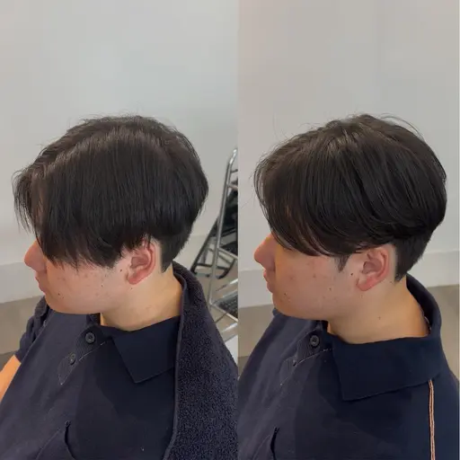 🎈期間限定🎈【無料】‼️カット✂️➕曲がる縮毛矯正《マッシュ:センターパート》メンズ限定🚹（補足説明をご覧下さい）