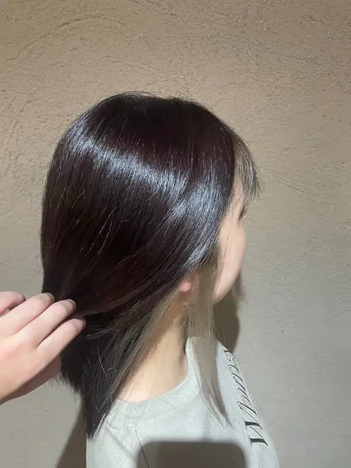 イヤリングカラー(シャンプー、ブロー込)