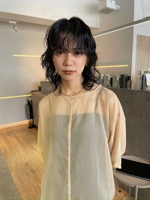 カット+オシャレパーマ🌀ロング、ミディアム