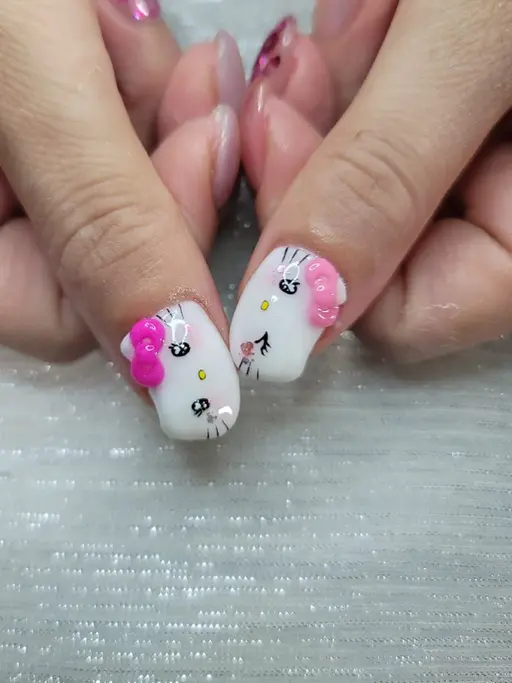 横キティちゃん💗お好きな所片手1本づつ&ワンカラー