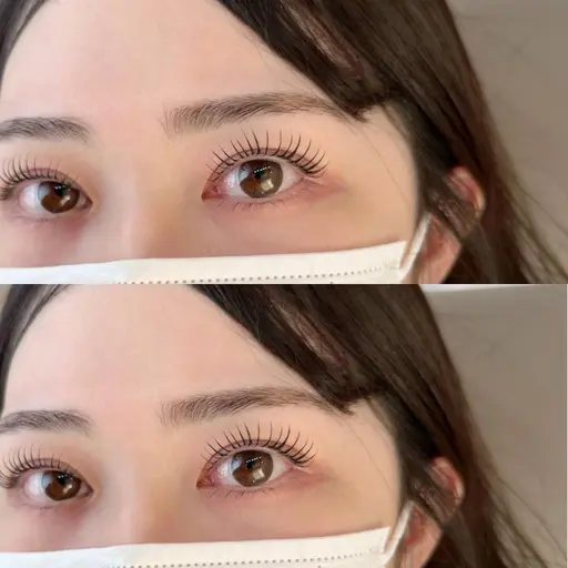 🫧ミニモ限定🫧フラットラッシュ80本🤍オフ込み🤍LC,LDカール導入💡下がりまつ毛の方にオススメ👍