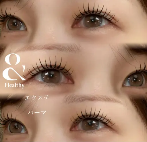 【人気急上昇❣️自分至上1番ぱっちりなお目元が叶うエクステ×パーマ🎀🫧】アンドヘルシー練習モデル《11月26日のみ》